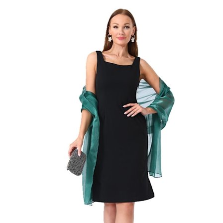 Chiffon Elegant Stole Sjal för Klänning i Olika Färger