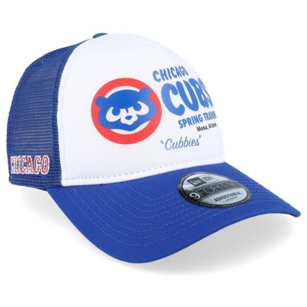 New Era - MLB Blå trucker Keps - Chicago Cubs Team 9FORTY Spring Training White/Blue Trucker @ Hatstore