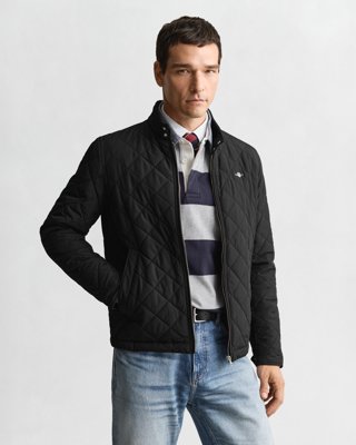 GANT - Quilted windcheater jakke til herre black