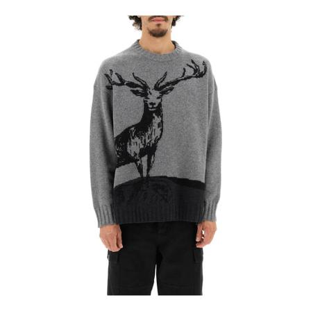 Emporio Armani - Stickade Tröjor - Grå - Herr - Storlek: Xl, Herr, Storlek: XL