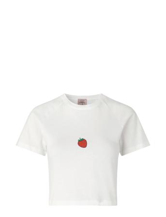 Organic T-Shirt Ss T-shirt Top Hvid Barbara Kristoffersen By Rosemunde