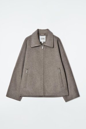 COS Damen Oversized-Jacke Aus Doubleface-Wolle - Beige