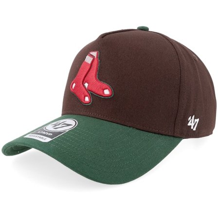 47 Brand - Marrón adjustable Gorra - Hatstore Exclusive x Boston Red Sox Coops Sure Shot Mvp Dt Brown/Dark Green A-Frame Adjustable @ Hatstore