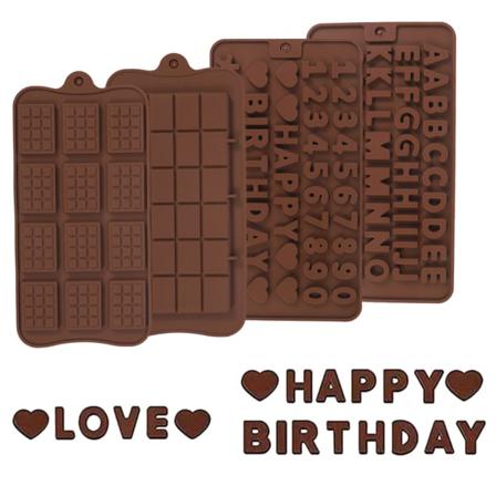 4 St Silikonchokladformar, Minichokladkaka