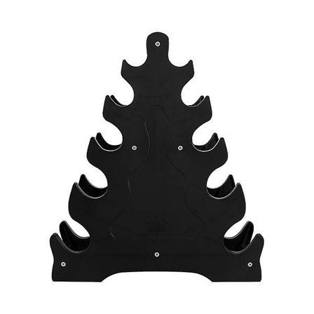 Winomo Dumbbell Opbevaringsstativ Træblad Design Dumbbell Holder 5-lags Vægtløftning Dumbbell Opbevaringsstativ