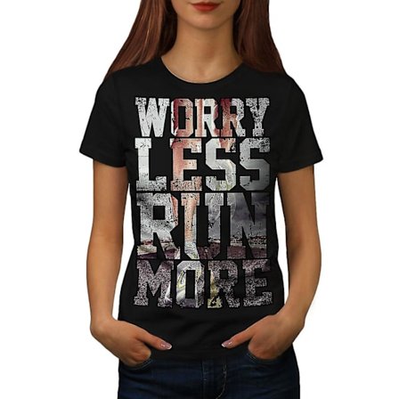 Mindre oro Gym Kvinnor Blackt-shirt