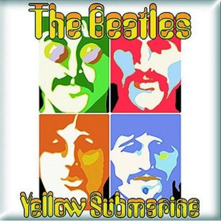 The Beatles Yellow Submarine Sea of ​​Science Kylskåpsmagnet One S Vit/Mångfärgad One Size