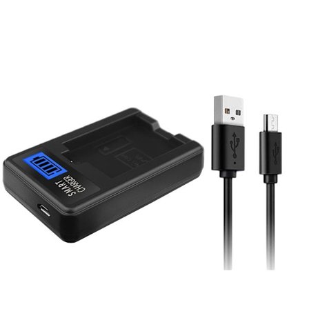 LP-E5 LPE5 LP E5 LCD USB-batterilader for EOS Rebel XS, Rebel T1i, Rebel XSi, 1000D, 500D, 450D digitalkamera