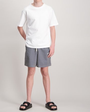 Les Deux Stan Stripe Seersucker Swim Shorts Kids Navy Maillots de bain et peignoirs Garçon - Kids Brand Store