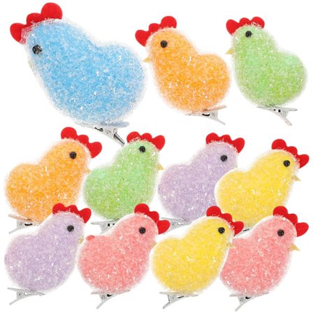 12 stk påskekylling tegneserie baby jente klips plast