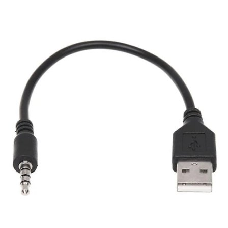 3,5 mm Plugg AUX Ljudjack till USB 2.0 Hane Laddningskabel Adapter Sladd för Bil MP3