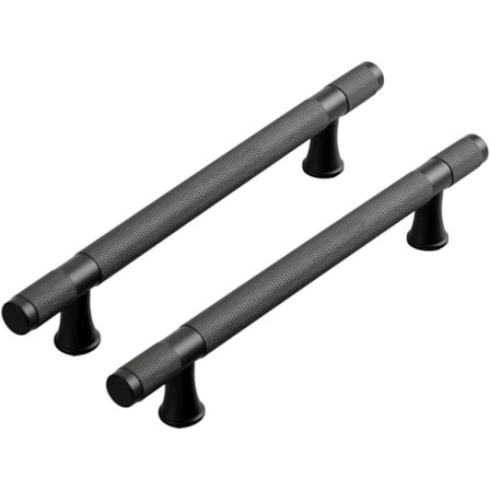 Svarta kökshandtag skåp handtag skåp handtag i aluminium