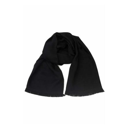 Philipp Plein, Black Wool Scarf Zwart, Heren, Maat:ONE Size