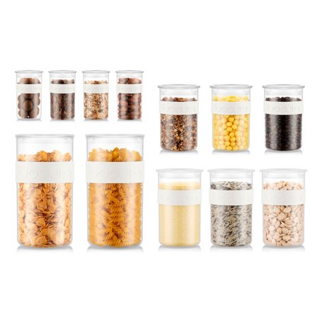 Bodum Presso säilytyspurkki 12 osaa, valkoinen