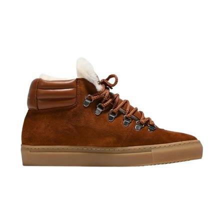 Zespà Zsp2 suede leather and faux-fur high sneakers Brun, Dame, Størrelse: 39 EU