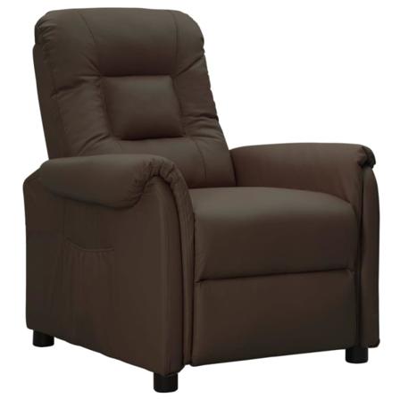 Vidaxl Reclinerfåtölj Med Uppresningshjälp Brun Konstläder Brun