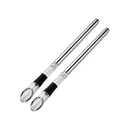 2 KPL Viinijäähdytin Viinipullon Jäähdytin Ruostumaton Teräs Viinijäähdytin Tikku Viinikarahvi Viinin Ilmastimella SZRH (LGL)