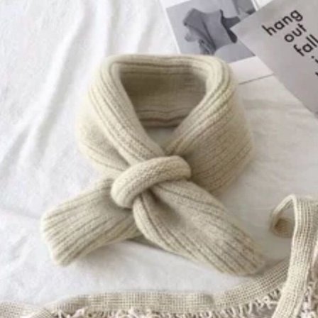 Stickade halsdukar med halsduk BEIGE - high quality