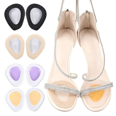 Dual-Color Vanddråbe Gel Forfodspuder - 4 Par til Fodsmertelindring, kompatible med forskellige sko