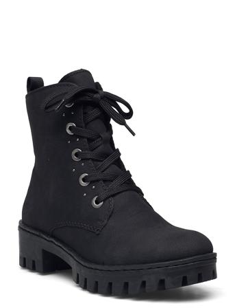 75700-01 Shoes Boots Ankle Boots Laced Boots Svart Rieker