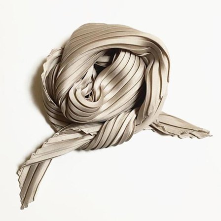 Kvinners plisserte diamant skjerf skjerf khaki silke skjerf