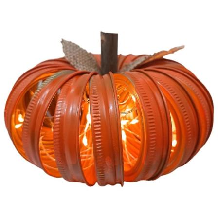 Orange Halloween LED Pumpa Lykta Höst Hem Spökhus Bar Dekoration Orange