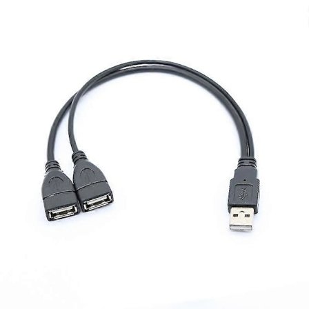 USB Splitter Y-kabel Dubbel USB-förlängare Hub Data Sync Laddaradapter