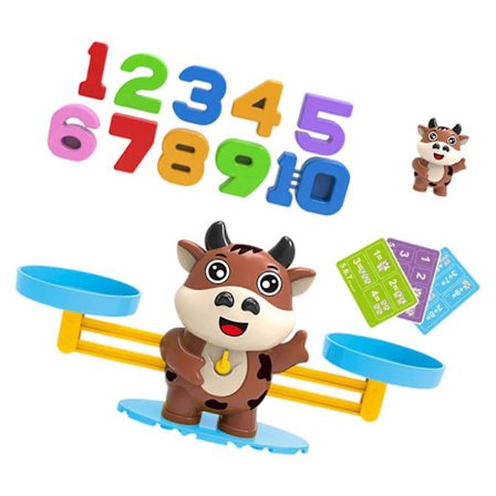 Matematikleksak för barn med apvåg, nummer och vikter, utvecklar additions- och subtraktionsförmåga 3+ år, flerfärgad [HK]