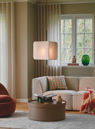 Tinto taklampe - natur/sort