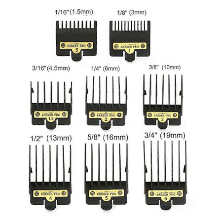 Premium Clipper Guards for BaByliss Barberology FX825, FX870, FX880 og FX673 Clippers, Trimmer Repl