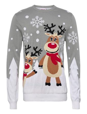 The Cute Christmas Jumper Strikket Trøje Med Rund Hals Multi/mønstret Christmas Sweats