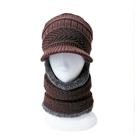 Høst og vinter herre ull lue ridning plus fløyel tykk lue hakebånd en-delt dress utendørs kulde-bevis en-delt strikket lue