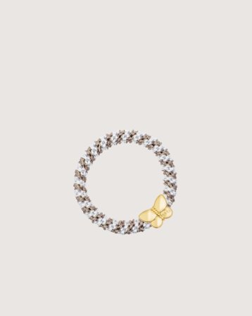 Dark Department Fat Hair Tie W/Gold Beige Accessoires Fille - Kids Brand Store