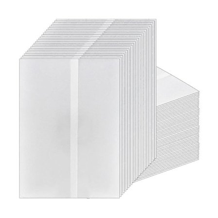 150 stk. præ-foldede vellum jakker til 5 x 7 invitationer, hvidt gennemskinneligt kunst og håndværk vellum papir bryllupsinvitationer