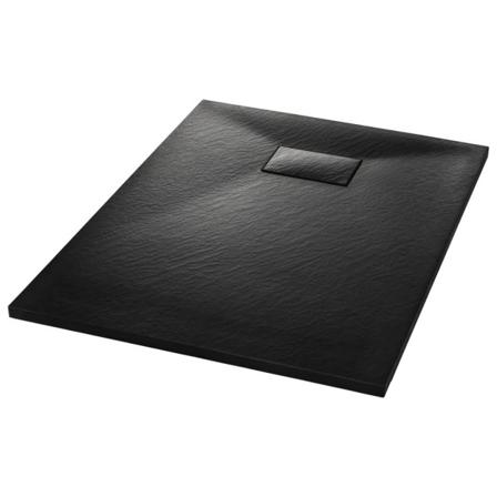 Vidaxl Duschkar Smc Svart 100x70 Cm Svart