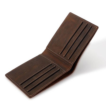 Herr PU Läder Vintage Kort Plånbok Kreditkortshållare Bifold Business Purse