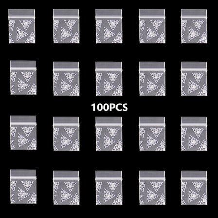 100 st Liten blixtlåsväska Smile Skull Mönster Bärbar förvaring