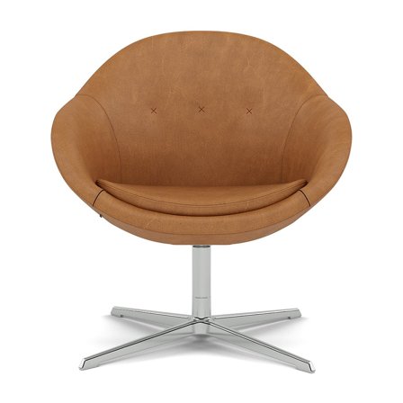 Varier Furniture Kokon Club - Brown Leather - Chrome base
