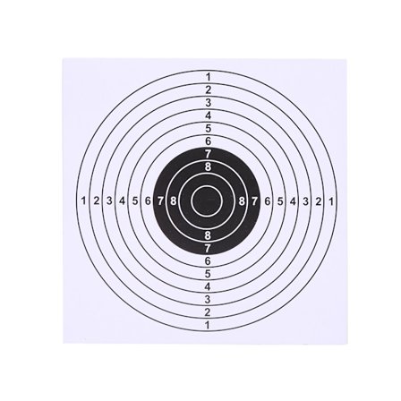 100 stk Lot 14*14cm bueskydningsmål papiransigt til bueskydning Jagtøvelse (hvid)