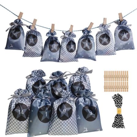 Joulukalenteri Joulu Satini Kangas Lahja Pussit Sarja