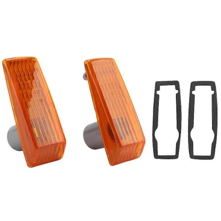 2 st Bil Blinkers Ljus Indikator Repeater Lampskydd Gul för W124 R129 W140 W202 W201