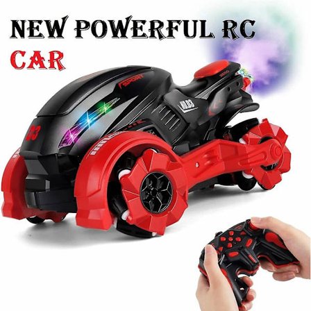 Fjärrkontrollbil leksaker för barn 3 4 5 6 år pojkar födelsedagspresent (röd)