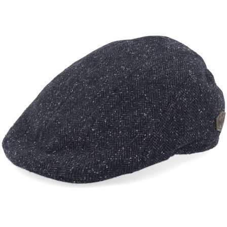 MJM Hats - Grå flatcap Keps - Maddy 32 Wool Mix/Silk Anthracite Flat Cap @ Hatstore