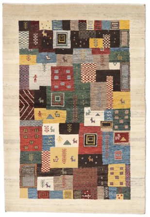 Gabbeh Persia Fine Rug 110X162 Beige/Orange Wool, Persia