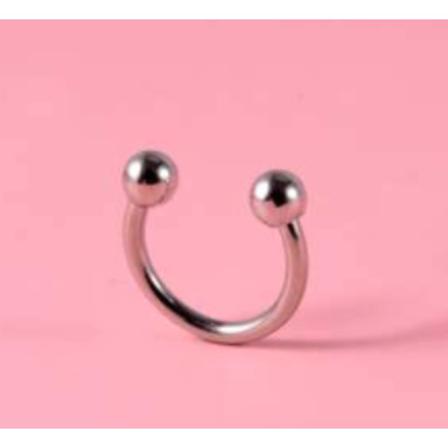 1 St Silver 1 St Svart Näsring Piercing Hot Näsa Design Guld