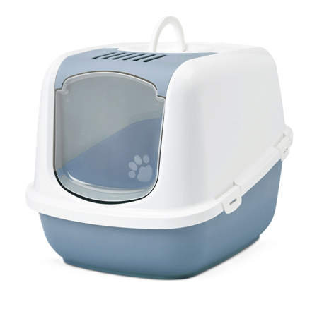 Savic - Nestor Jumbo søppelkasse med tak, 66,5 x 48,5 x 46,5 cm Blåstein - Katt - Kattedo & kattetoalett - Kattedo & kattetoalett med tak - ZOO.no