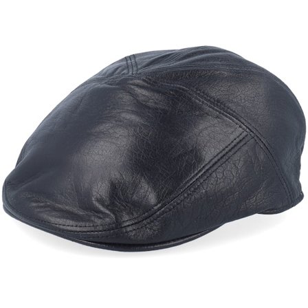 Bailey - Schwarz flatcap Cap - Reffell Black Flat Cap @ Hatstore