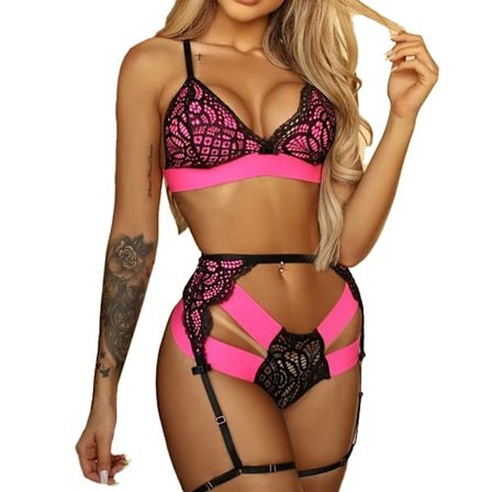 Sexiga damunderkläderet Push Up BH-byxor Trosor Babydoll - high quality