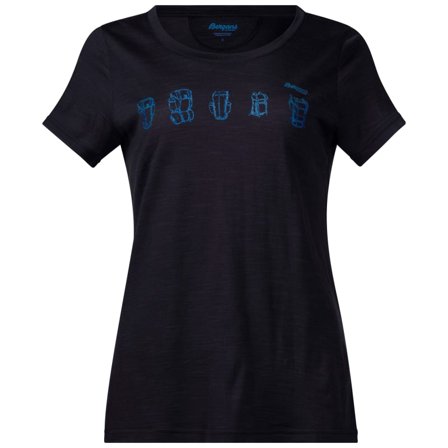 Bergans Backpack Wool Women's Tee Women short-sleeved sweaters Blue XS