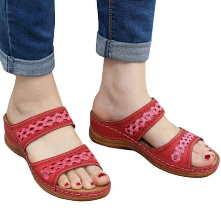Dam Sandaler Mode Kilar Skor Sandaler Flip Flop Red 39